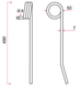 Pièces ébouseuses et étrilles - Pièces étrilles - Dent de herse étrille adaptable 8 mm
