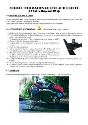 Equipement tondeuse - Crics - Cric à vis latéral 300 kg