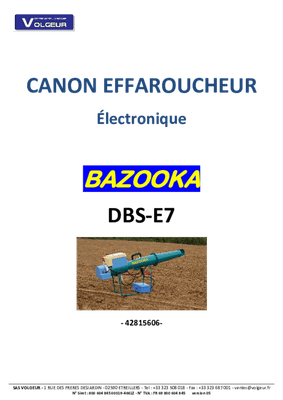 Lutte anti-nuisibles - Canons à gaz - Canon à gaz électronique BAZOOKA