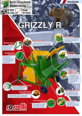 Petit matériel agricole - Scies Chevalet PDF - Scie circulaire à chevet GRIZZLY 600 mm