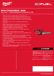 Bois - Tronçonneuses électriques - Tronçonneuse élagueuse à batterie M18 FTHCHS35-802