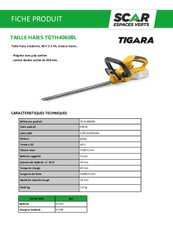 Herbes et entretien - Taille haies à batterie - Taille-haies TG TH 4060 BL