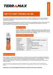 Consommables atelier - Nettoyants - Nettoyant freins