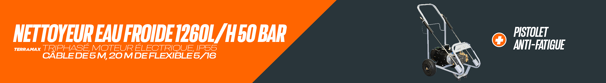 Nettoyeur eau froide 1260 L/h 150 bar